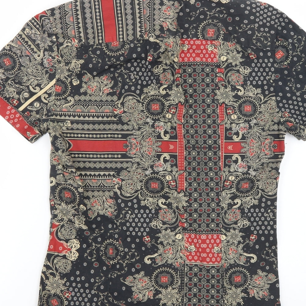 River Island Mens Multicoloured Geometric   Button-Up Size S