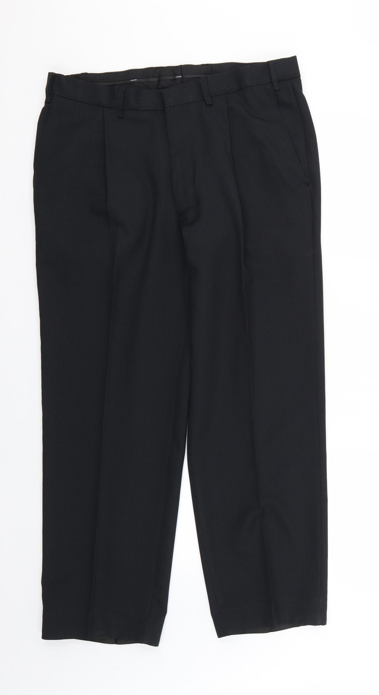 Marks and Spencer Mens Black   Trousers  Size 34 L25 in
