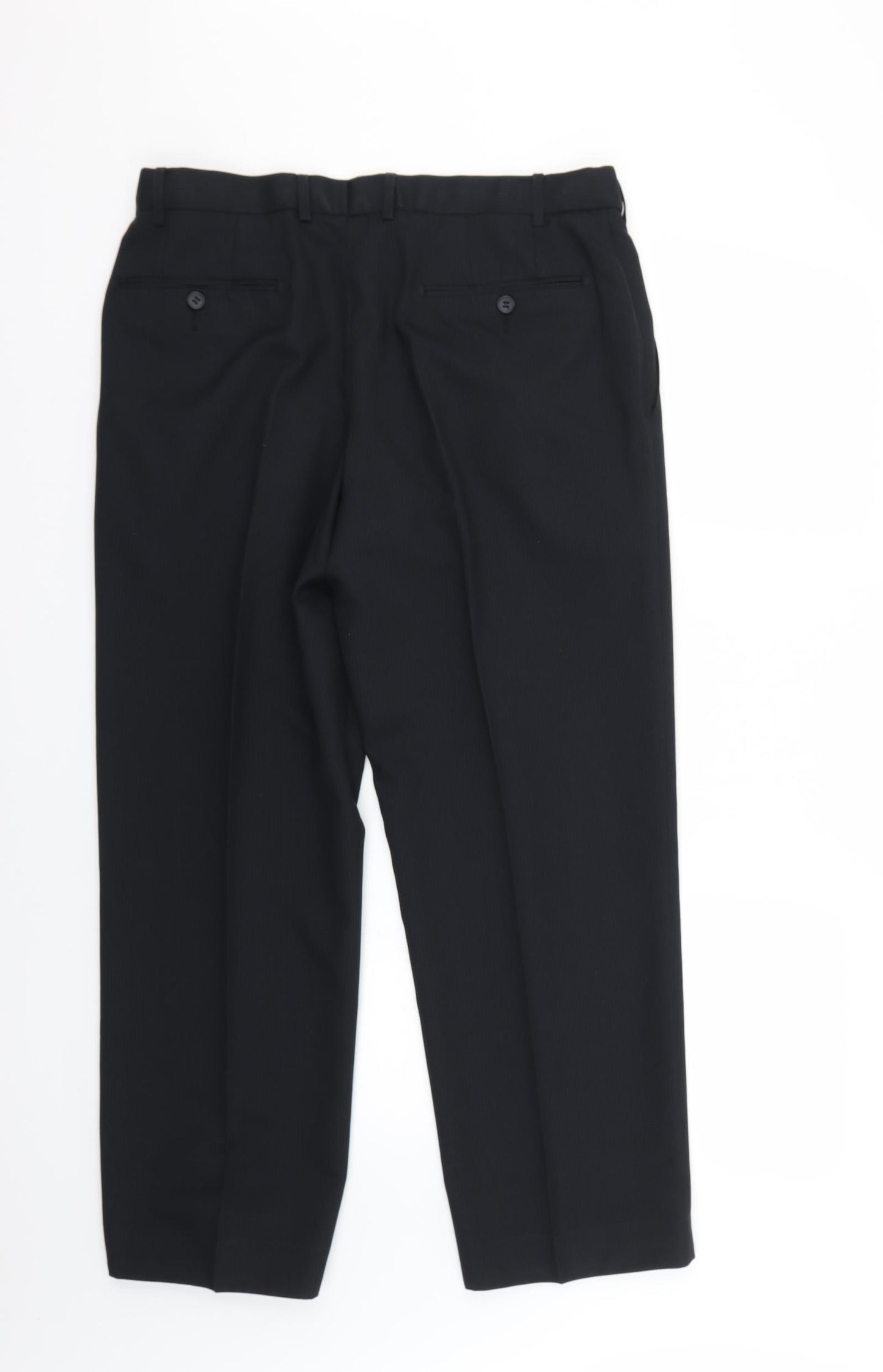 Marks and Spencer Mens Black   Trousers  Size 34 L25 in