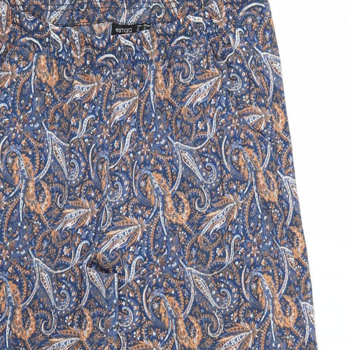ESMARA Womens Multicoloured Geometric  Cropped Trousers Size 14 L22 in