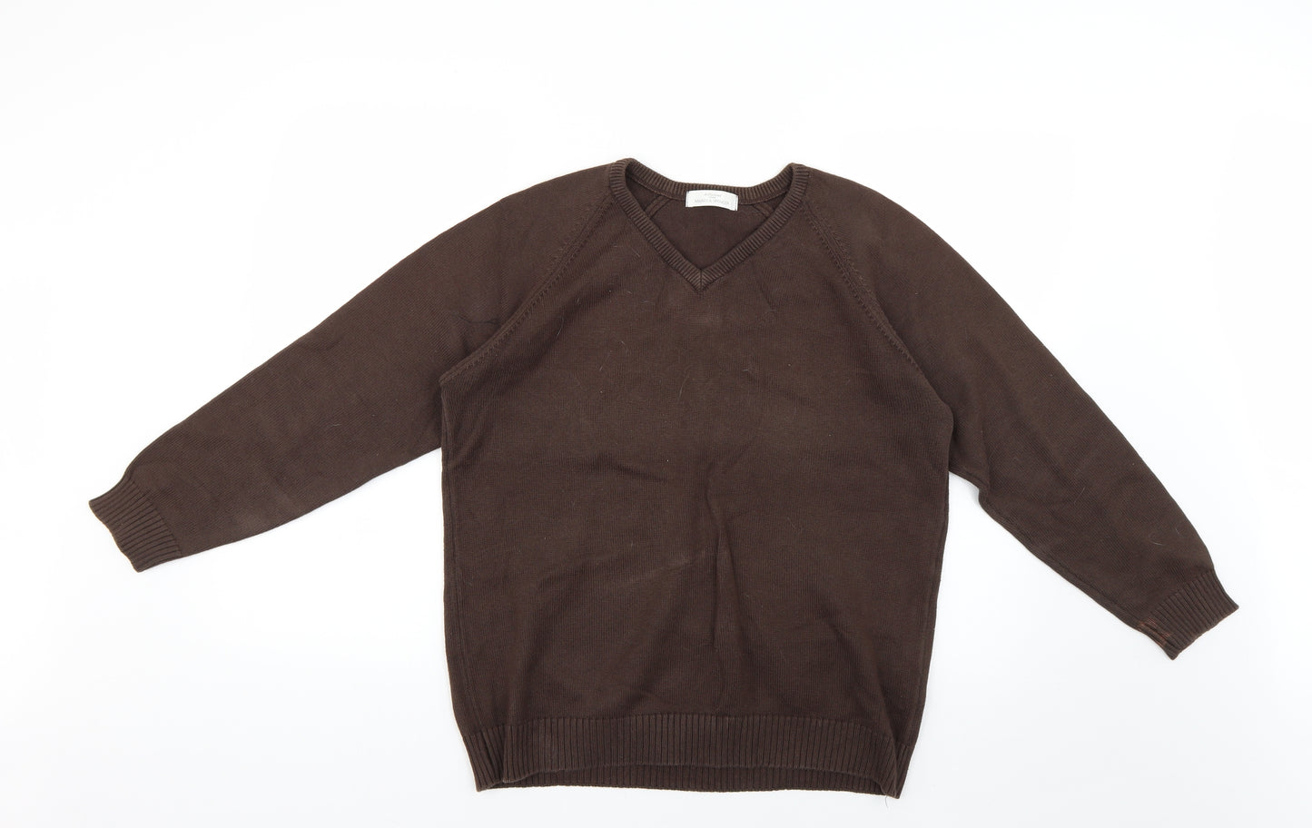 Marks and Spencer Boys Brown   Pullover Jumper Size 13-14 Years