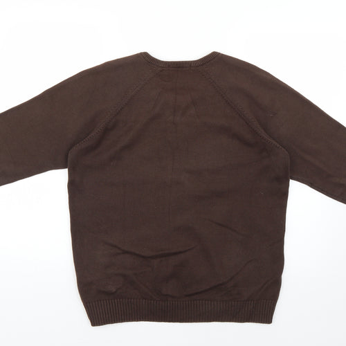 Marks and Spencer Boys Brown   Pullover Jumper Size 13-14 Years