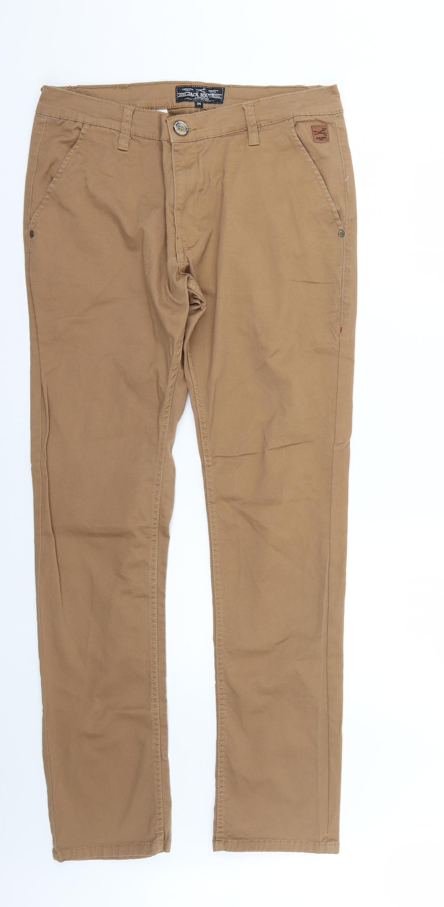 jack south Mens Brown   Straight Jeans Size 34 L30 in