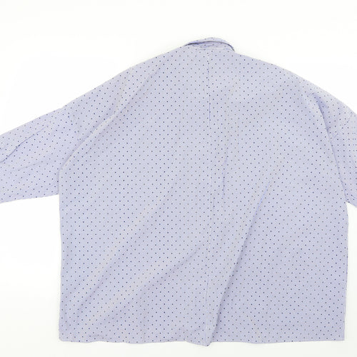 Zara Mens Blue Polka Dot   Dress Shirt Size L