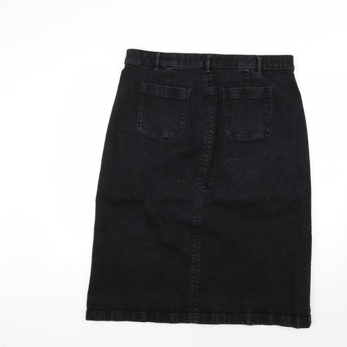 Marks and Spencer Womens Black   Straight & Pencil Skirt Size 20