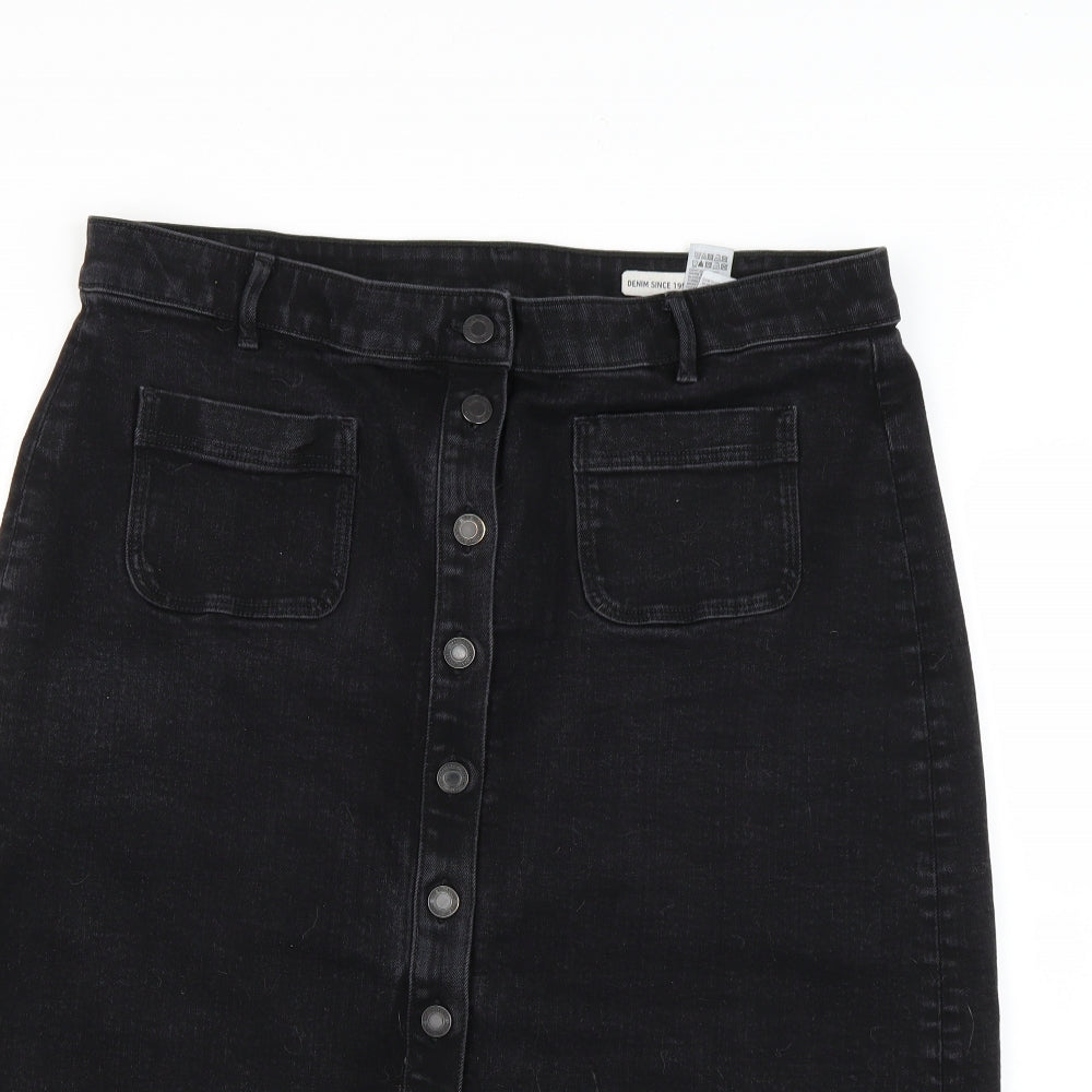 Marks and Spencer Womens Black   Straight & Pencil Skirt Size 20