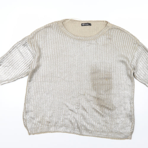Internacionale Womens Gold   Pullover Jumper Size 12