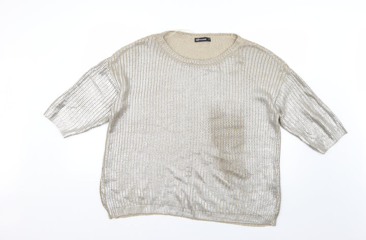 Internacionale Womens Gold   Pullover Jumper Size 12