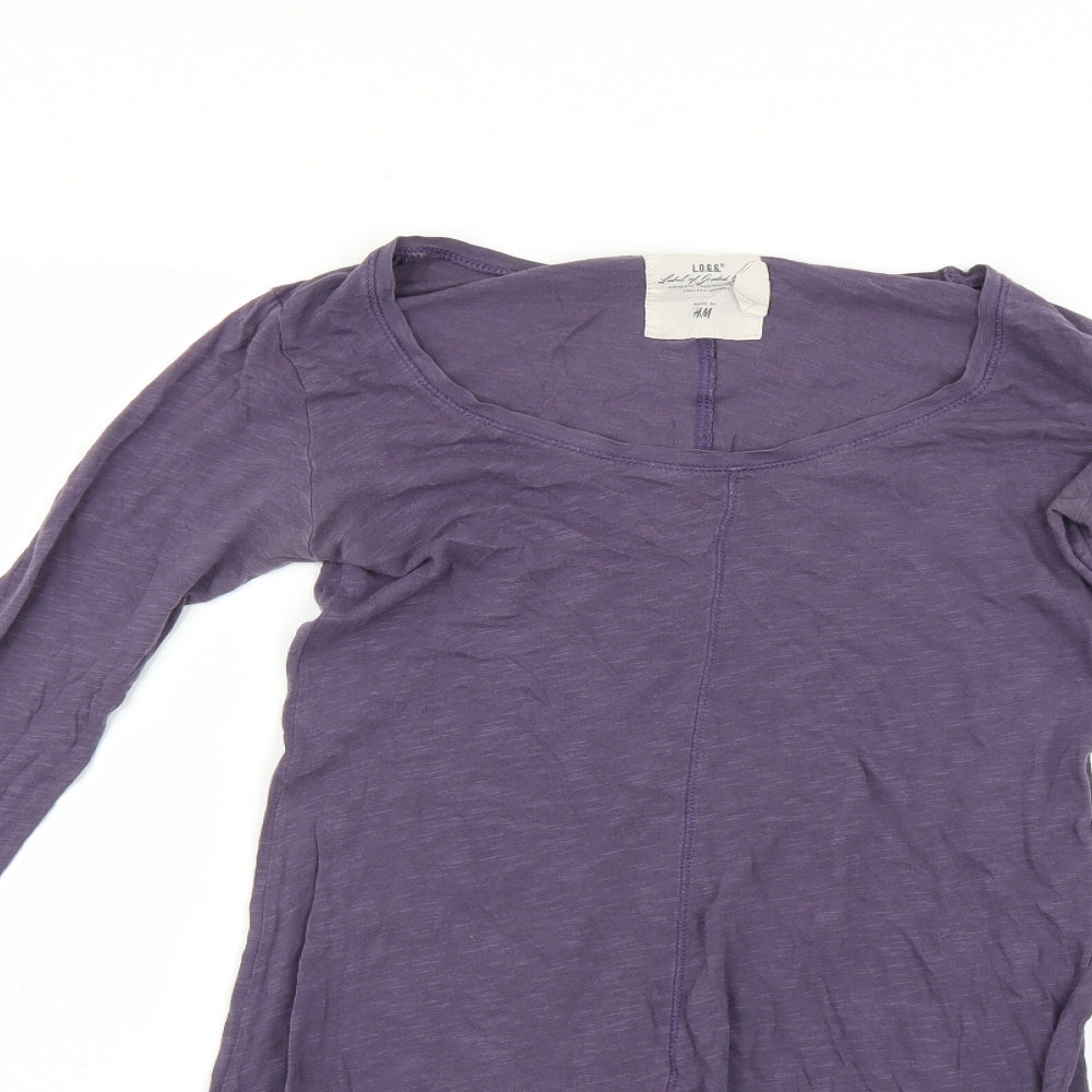 H&M Womens Purple   Basic T-Shirt Size S