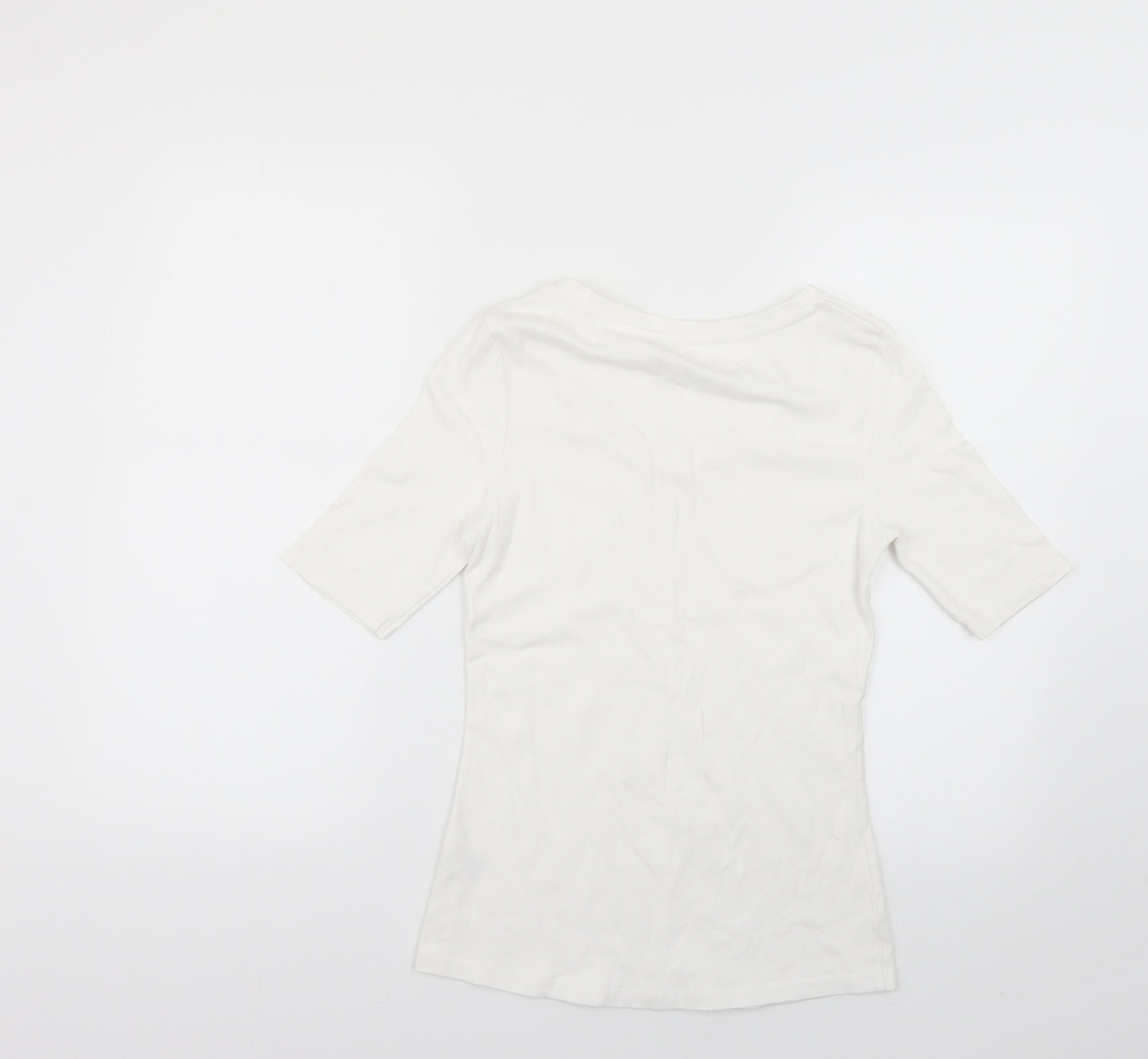 Marks and Spencer Womens White   Basic T-Shirt Size 10