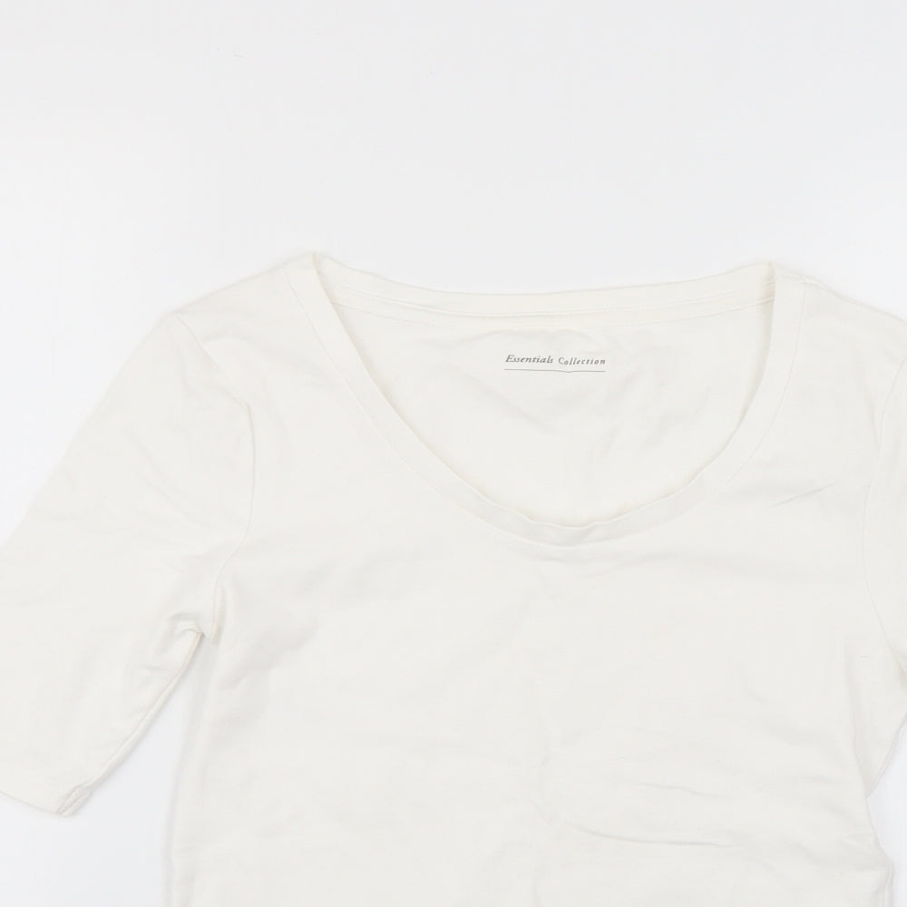 Marks and Spencer Womens White   Basic T-Shirt Size 10