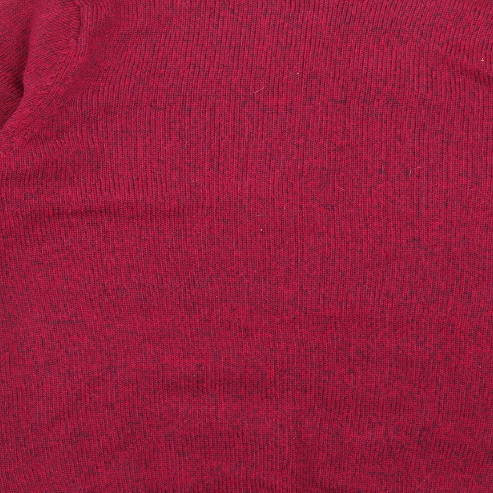 Nutmeg Womens Red Geometric  Pullover Jumper Size M  - Christmas