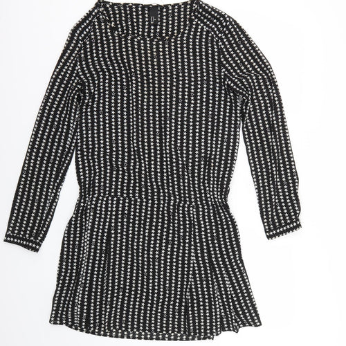 H&M Womens Multicoloured Geometric  Basic Blouse Size 10