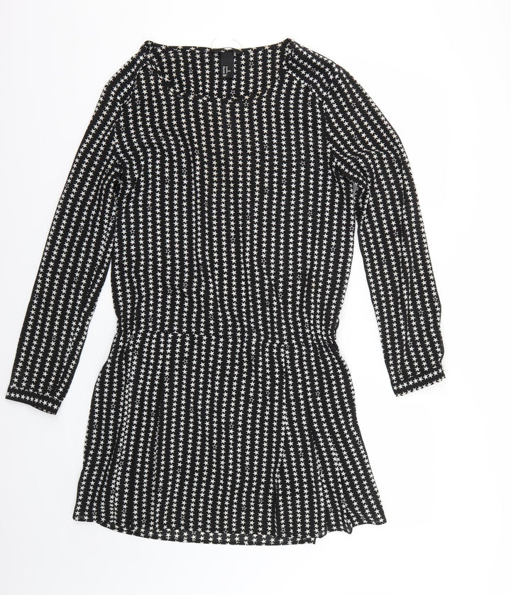 H&M Womens Multicoloured Geometric  Basic Blouse Size 10