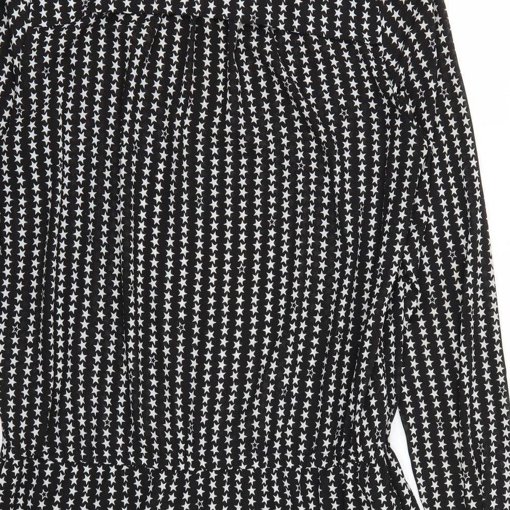 H&M Womens Multicoloured Geometric  Basic Blouse Size 10