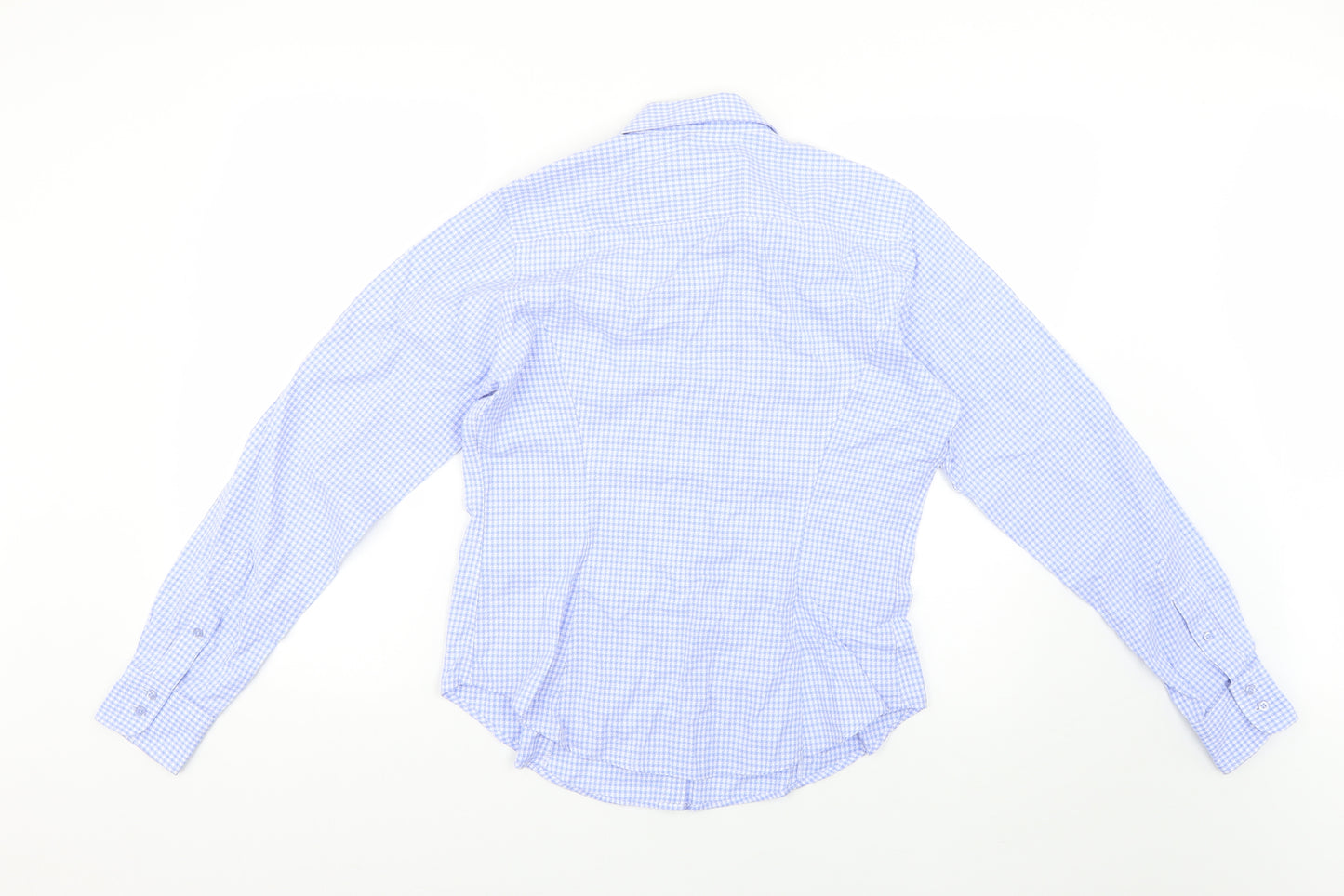 tm jewin Womens Blue Check  Basic Button-Up Size 12