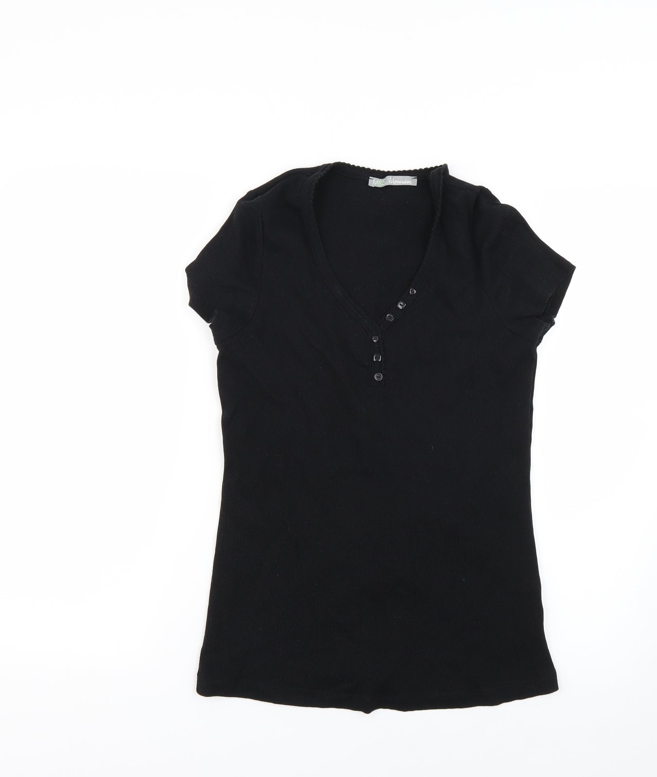 Marks and Spencer Womens Black   Basic Blouse Size 16