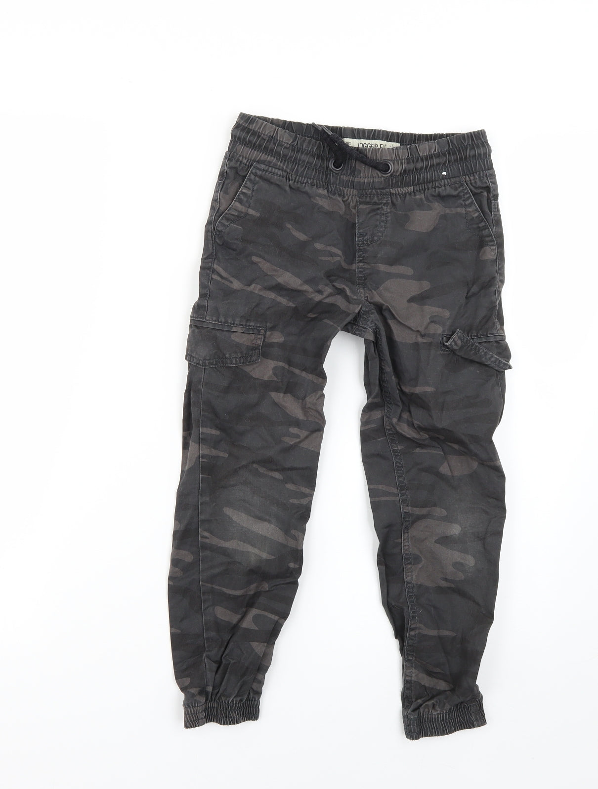 Primark Boys Green Camouflage  Jogger Trousers Size 6-7 Years