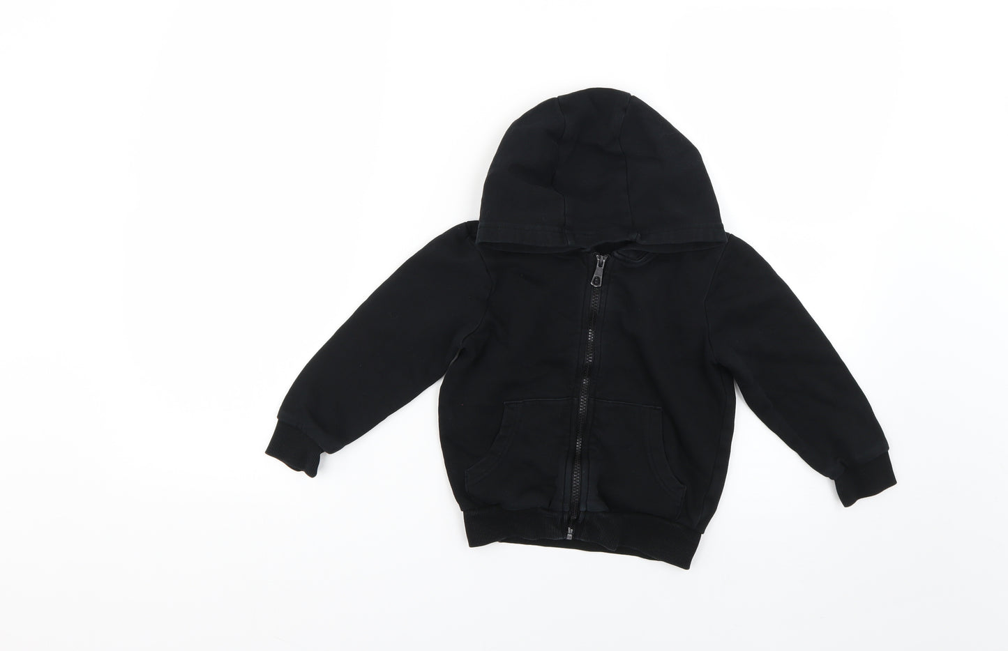 George Boys Black   Full Zip Hoodie Size 4-5 Years