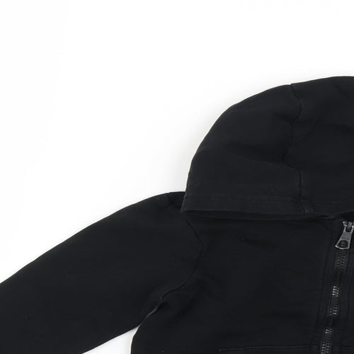George Boys Black   Full Zip Hoodie Size 4-5 Years