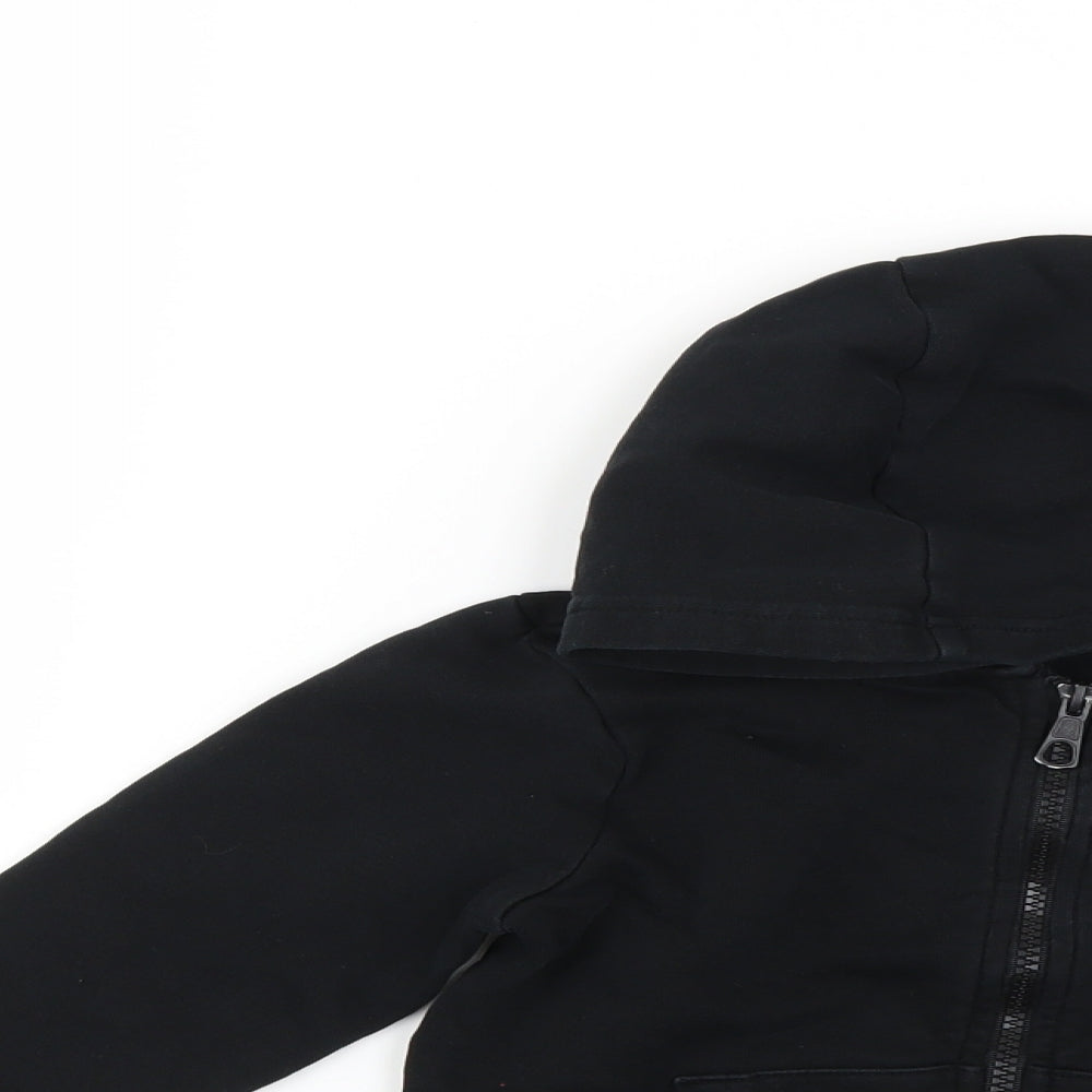 George Boys Black   Full Zip Hoodie Size 4-5 Years