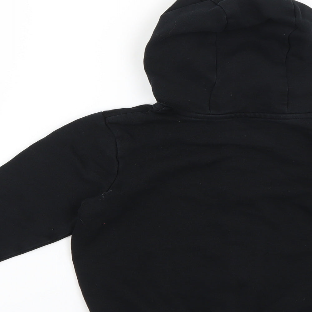 George Boys Black   Full Zip Hoodie Size 4-5 Years