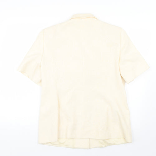 ambience Womens Yellow Geometric  Jacket Coat Size 16