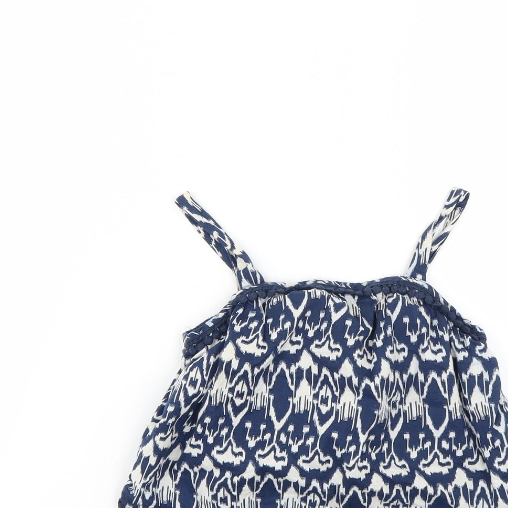 NEXT Girls Blue Geometric  Playsuit One-Piece Size 3-4 Years