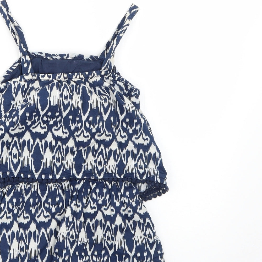 NEXT Girls Blue Geometric  Playsuit One-Piece Size 3-4 Years