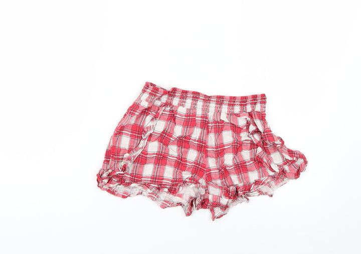NEXT Girls Multicoloured Check  Cut-Off Shorts Size 10 Years