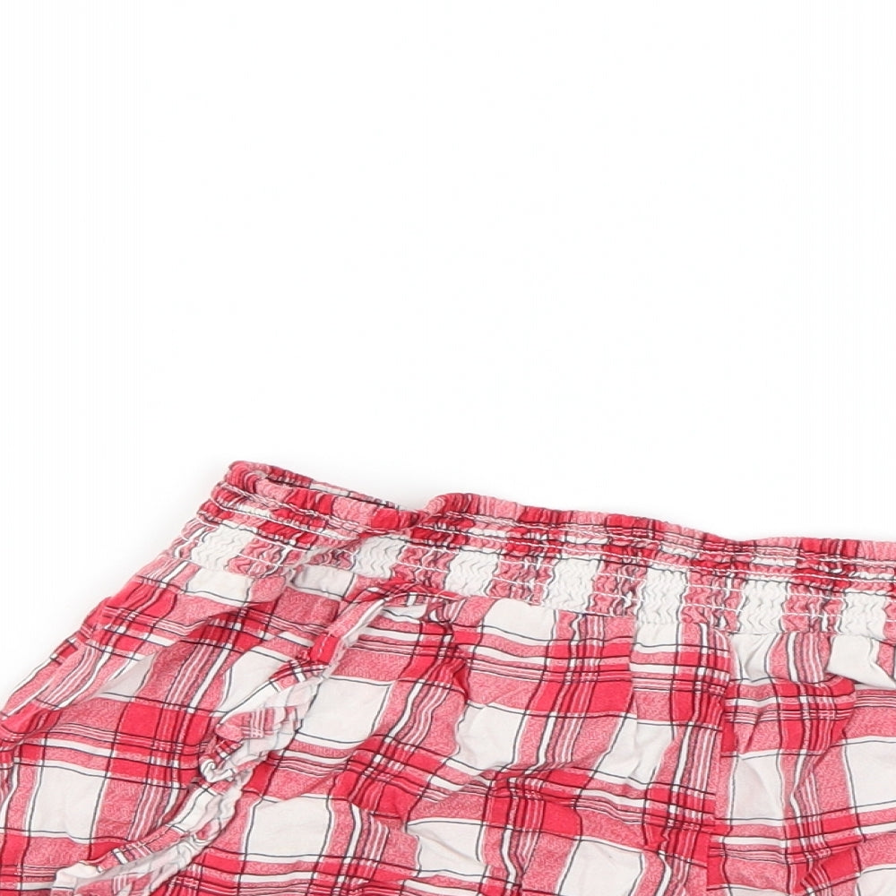 NEXT Girls Multicoloured Check  Cut-Off Shorts Size 10 Years