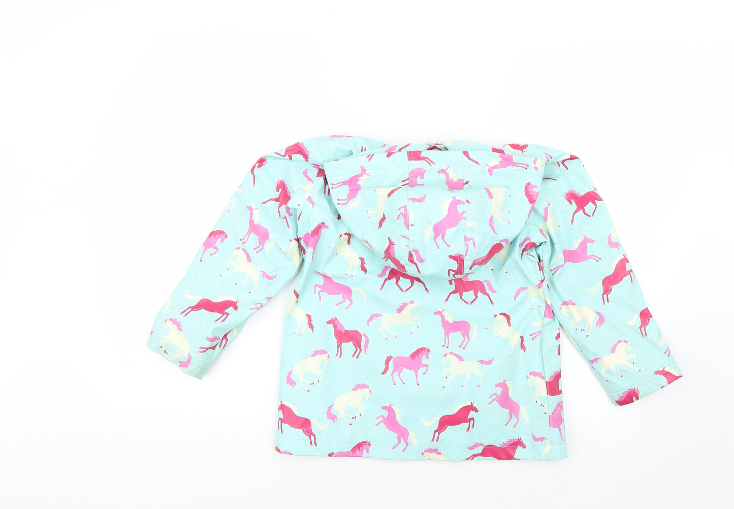 Hatley Girls Blue Geometric  Rain Coat Coat Size 6 Years