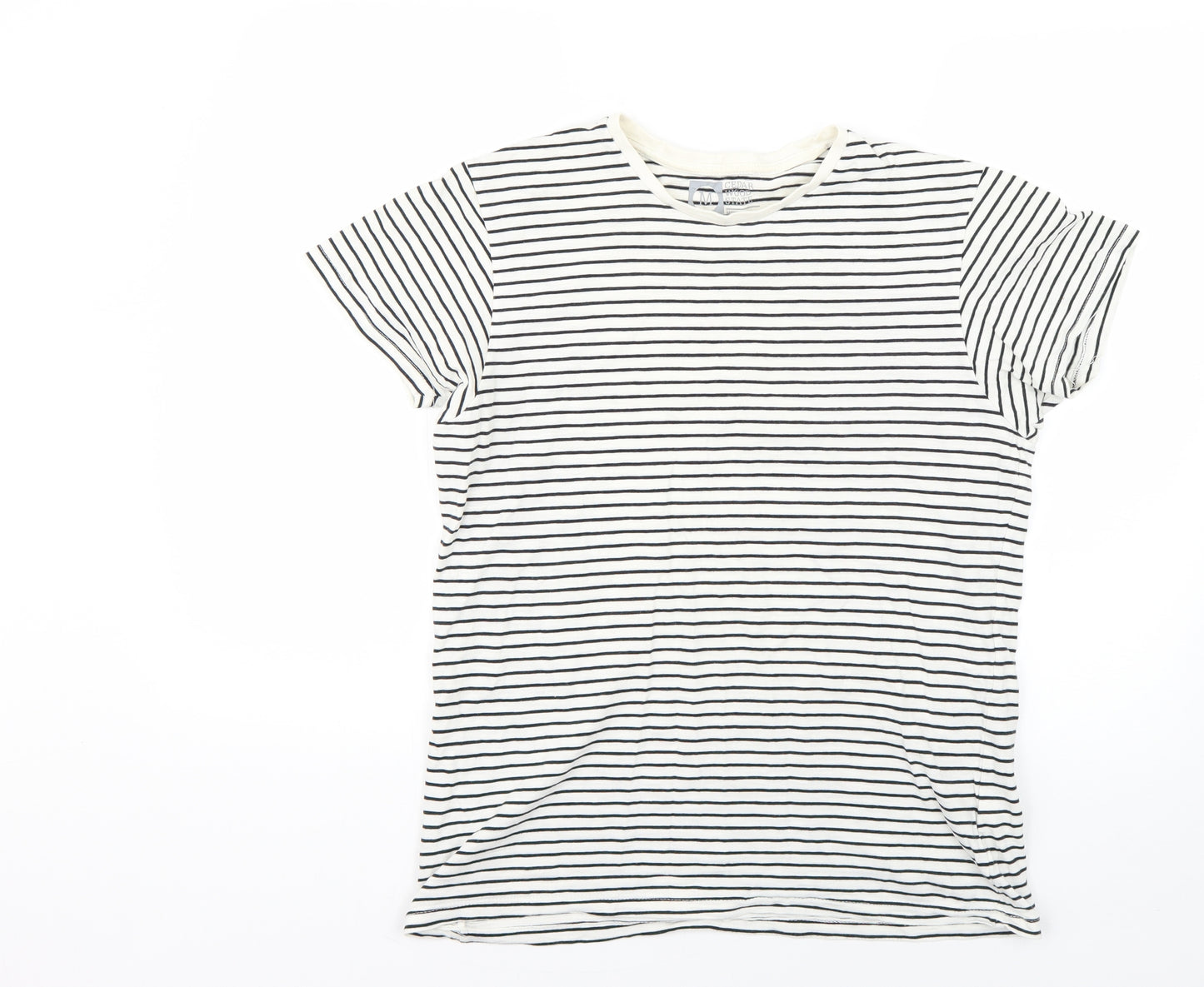 Cedar Wood State Mens Multicoloured Striped   T-Shirt Size M