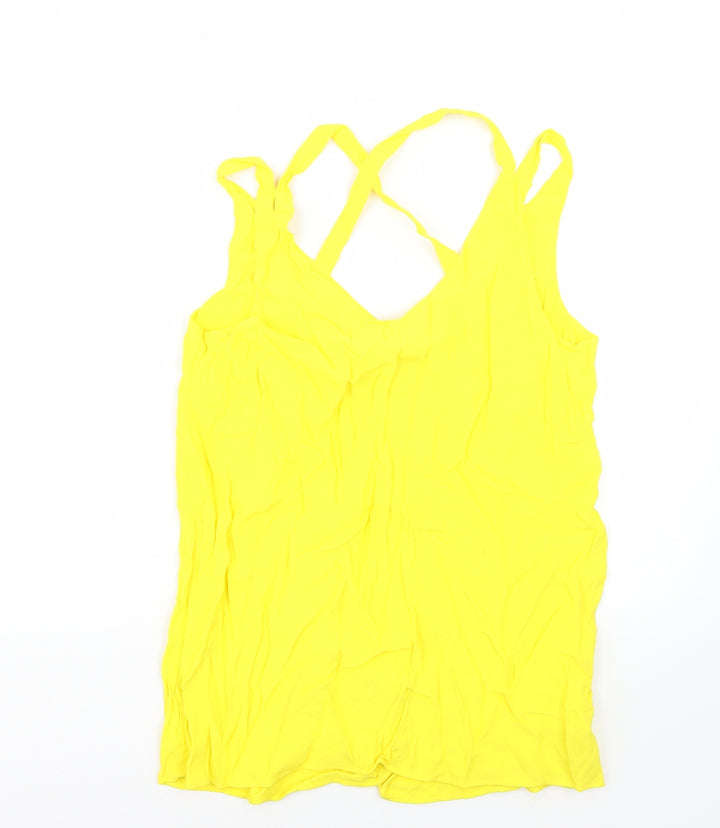 F&F Womens Yellow Basic Blouse Size 14