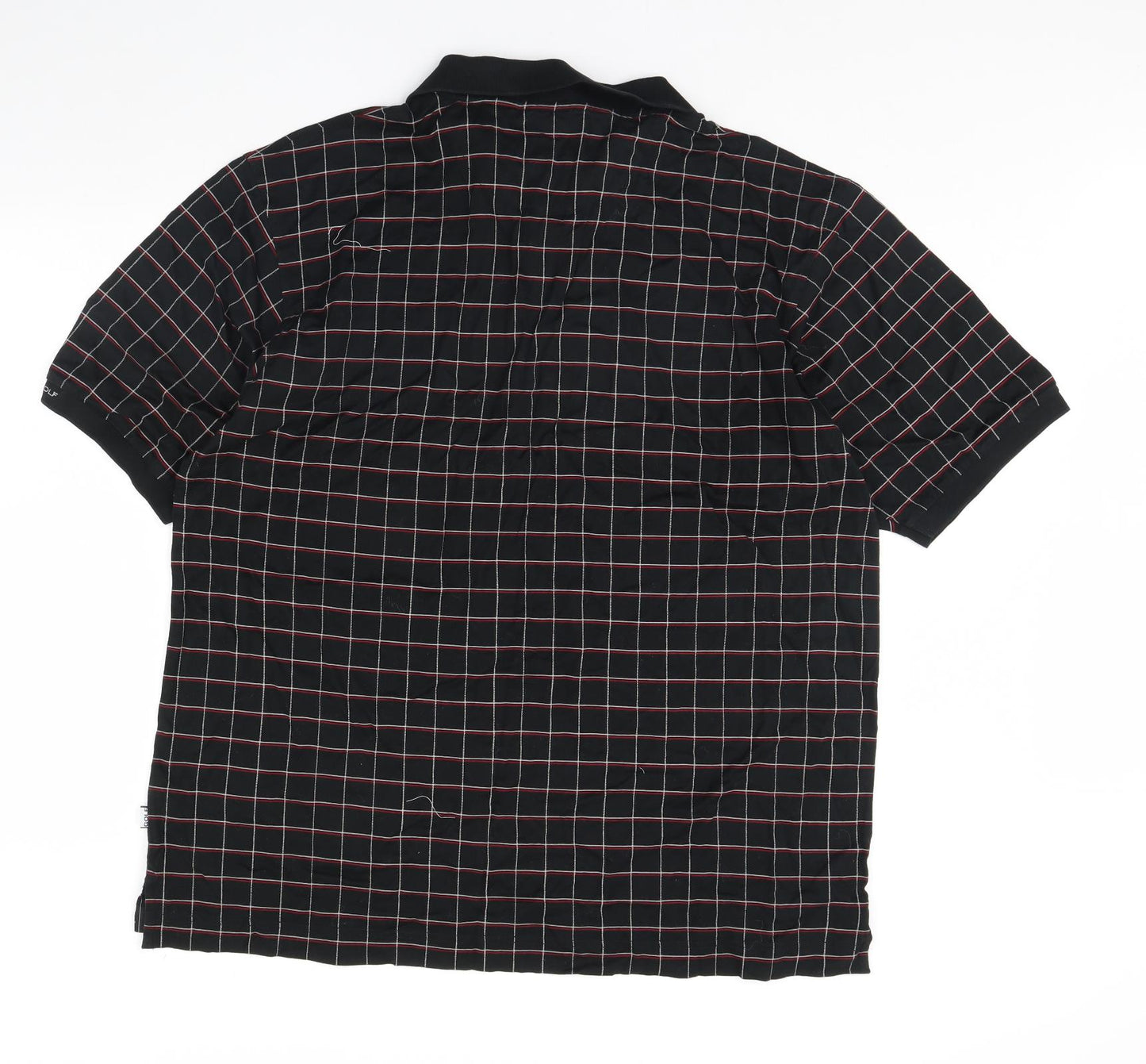 Maine Mens Black Check   Polo Size 3XL