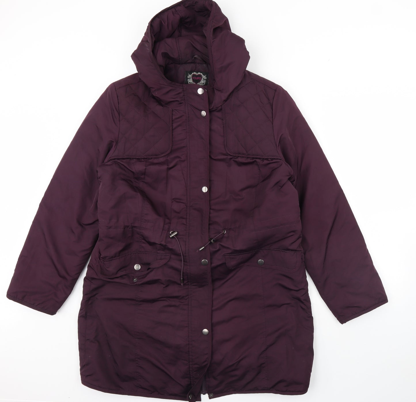 Yours Womens Purple   Rain Coat Coat Size 18