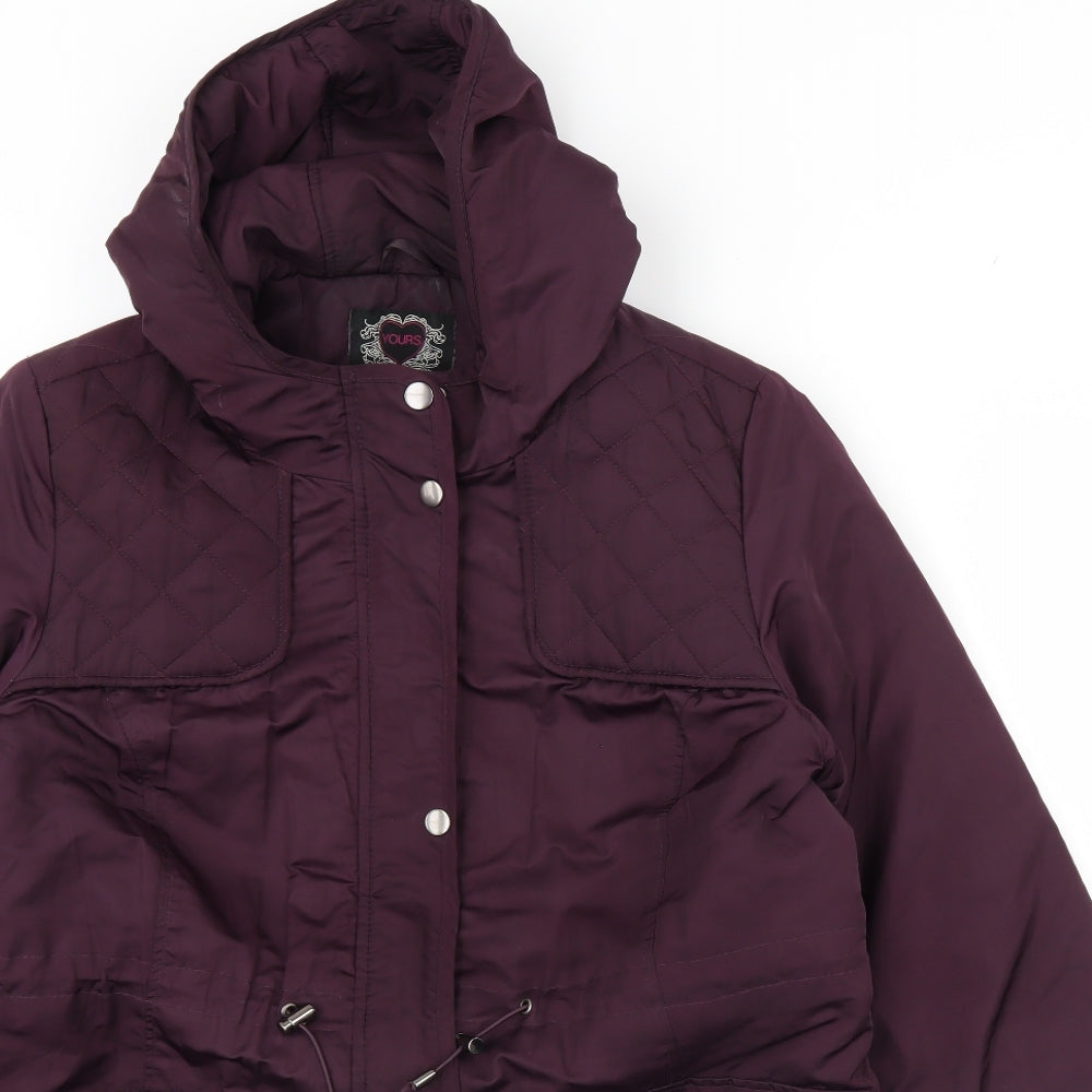 Yours Womens Purple   Rain Coat Coat Size 18