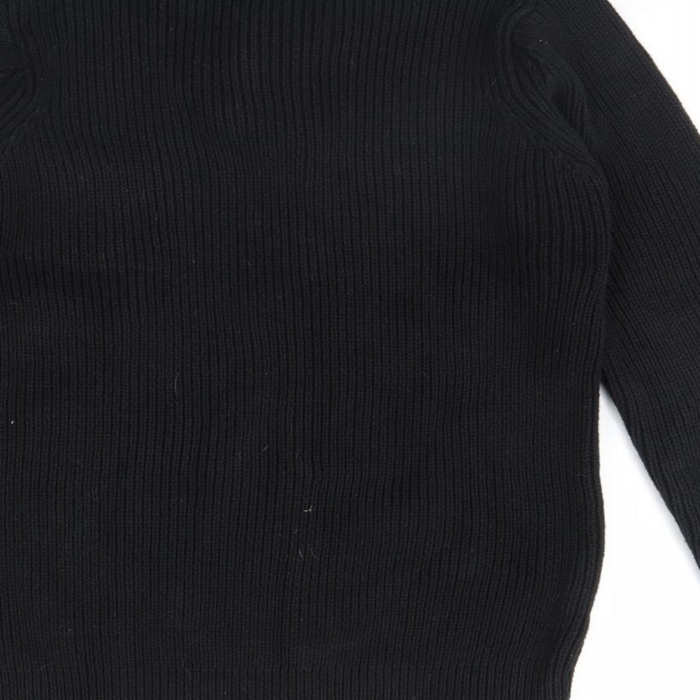 Debenhams Boys Black   Henley Jumper Size 16 Years
