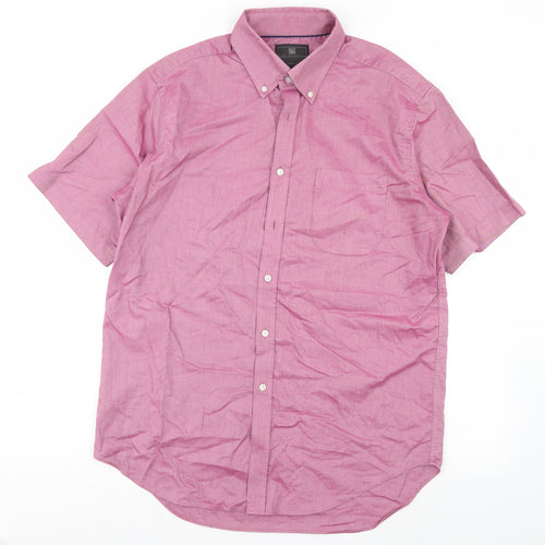 M&S Mens Purple    Dress Shirt Size 16