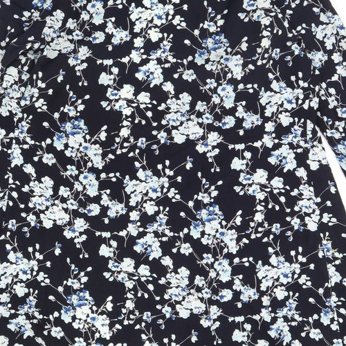 Unique Womens Blue Floral  Jacket  Size 10