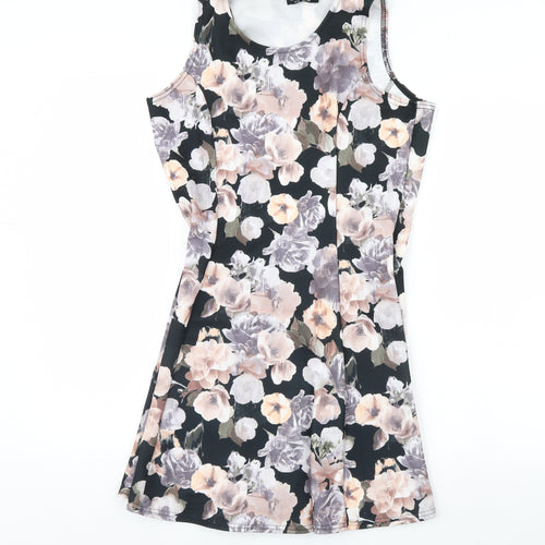 Select Womens Black Floral  Fit & Flare  Size 12