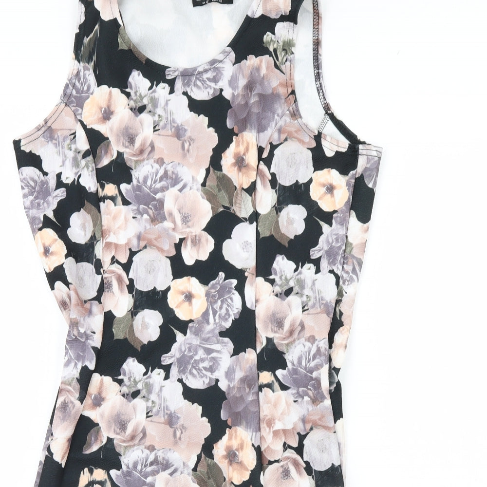 Select Womens Black Floral  Fit & Flare  Size 12