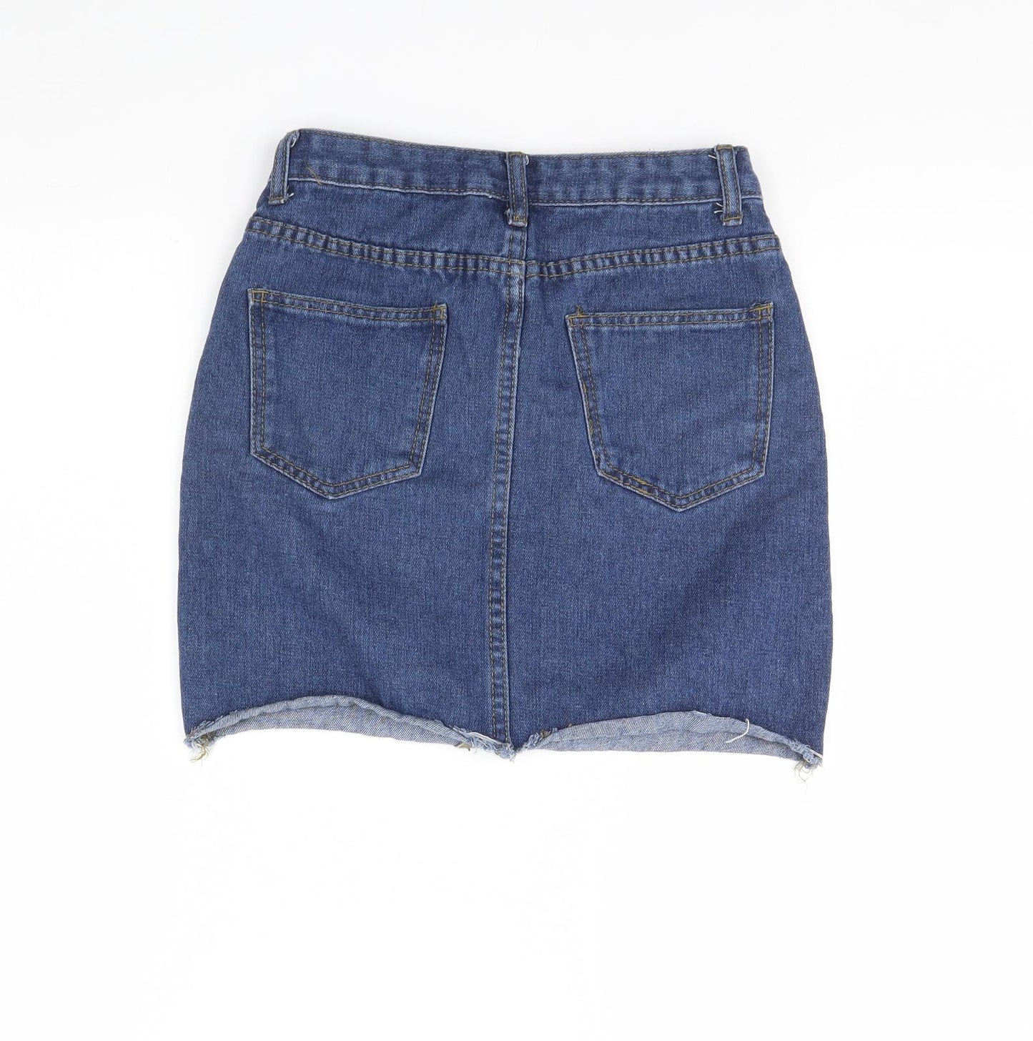 Boohoo Womens Blue  Denim Mini Skirt Size 6