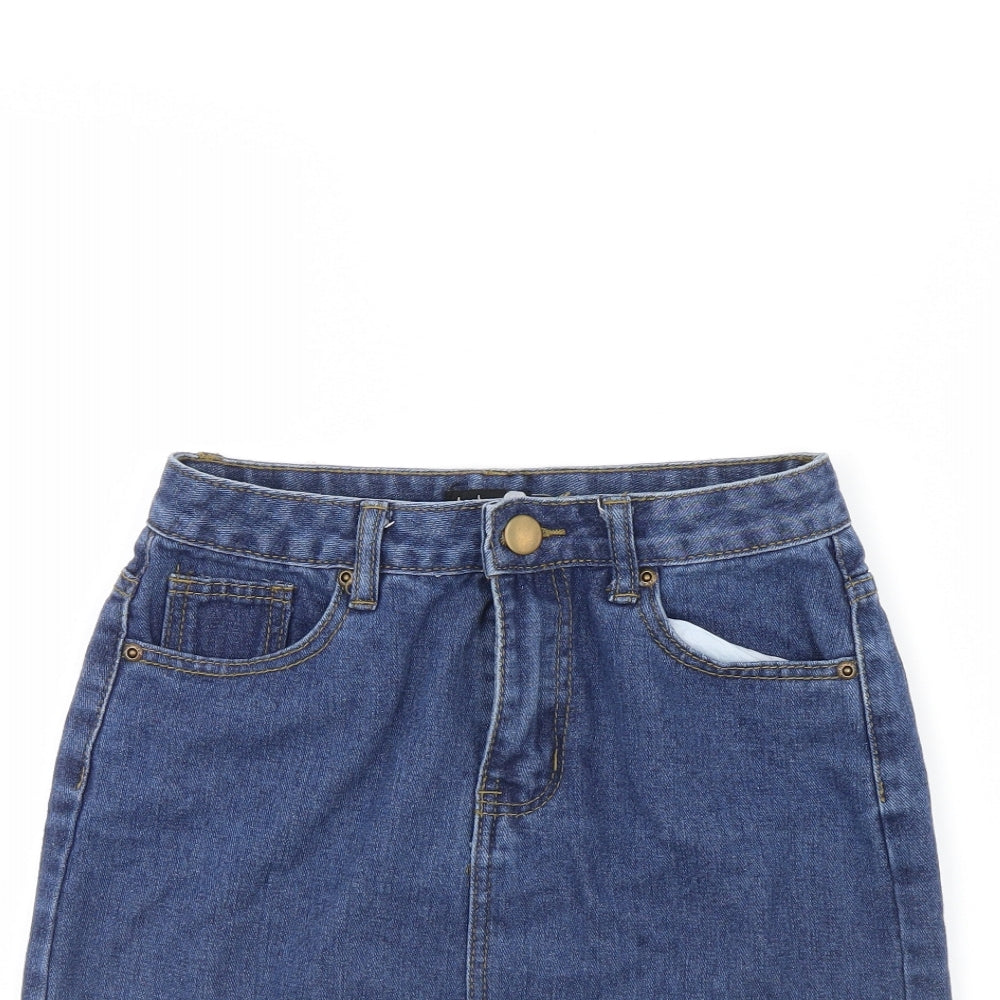 Boohoo Womens Blue  Denim Mini Skirt Size 6