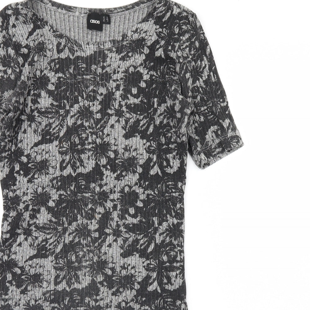 ASOS Womens Grey Floral  Mini  Size 12