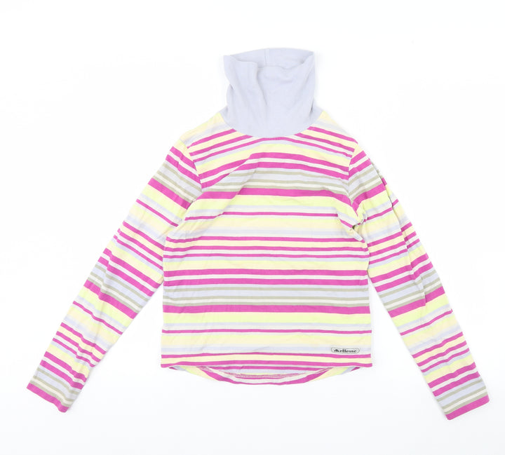 ellesse Womens Multicoloured Striped Pullover Jumper Size 12
