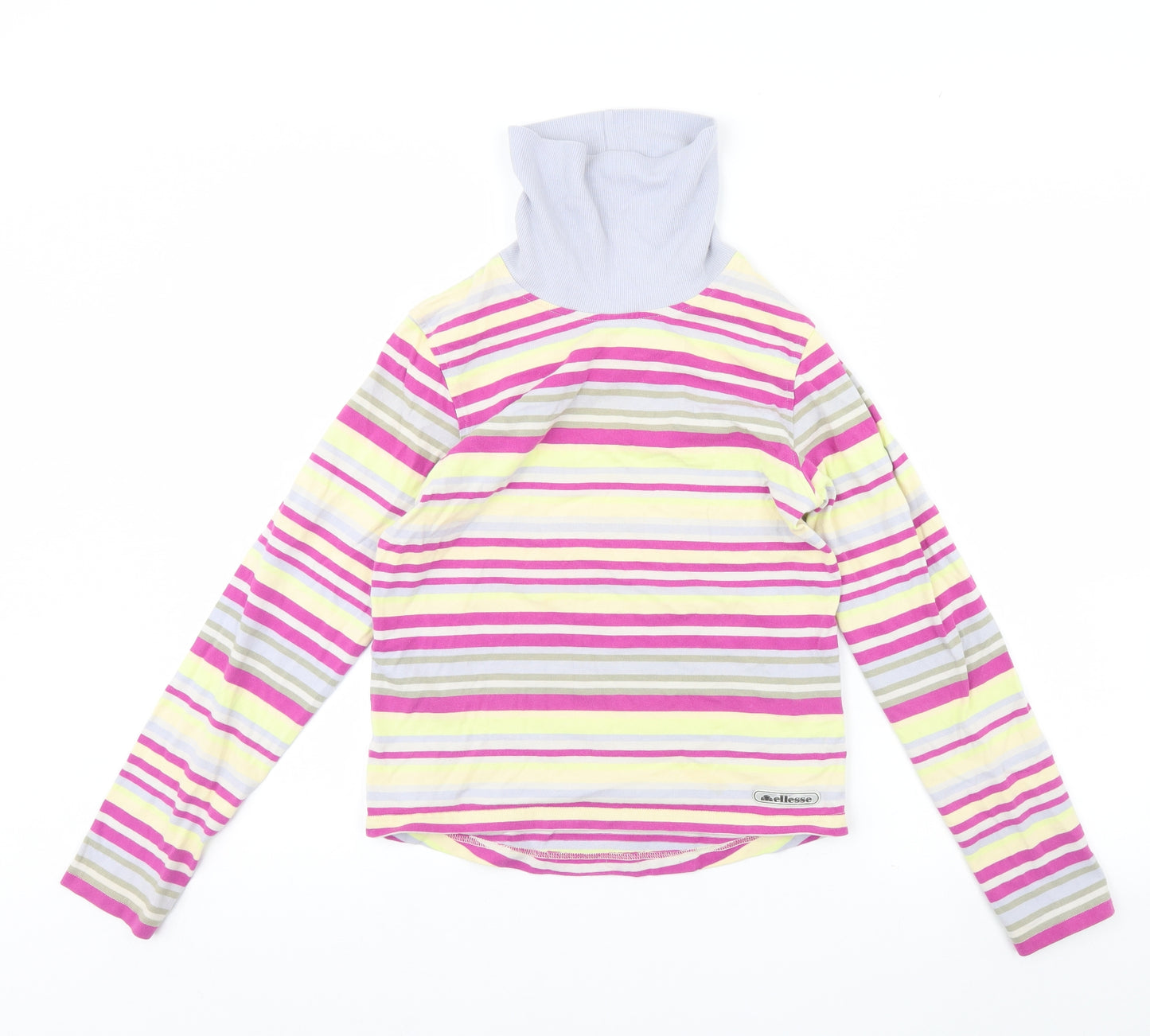 ellesse Womens Multicoloured Striped  Pullover Jumper Size 12