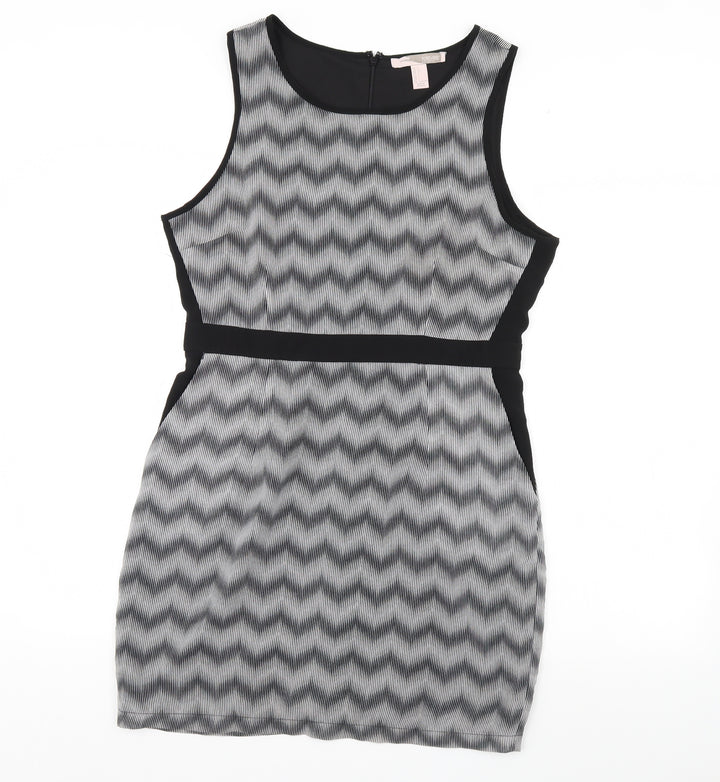 FOREVER 21 Womens Black Striped  Mini  Size L
