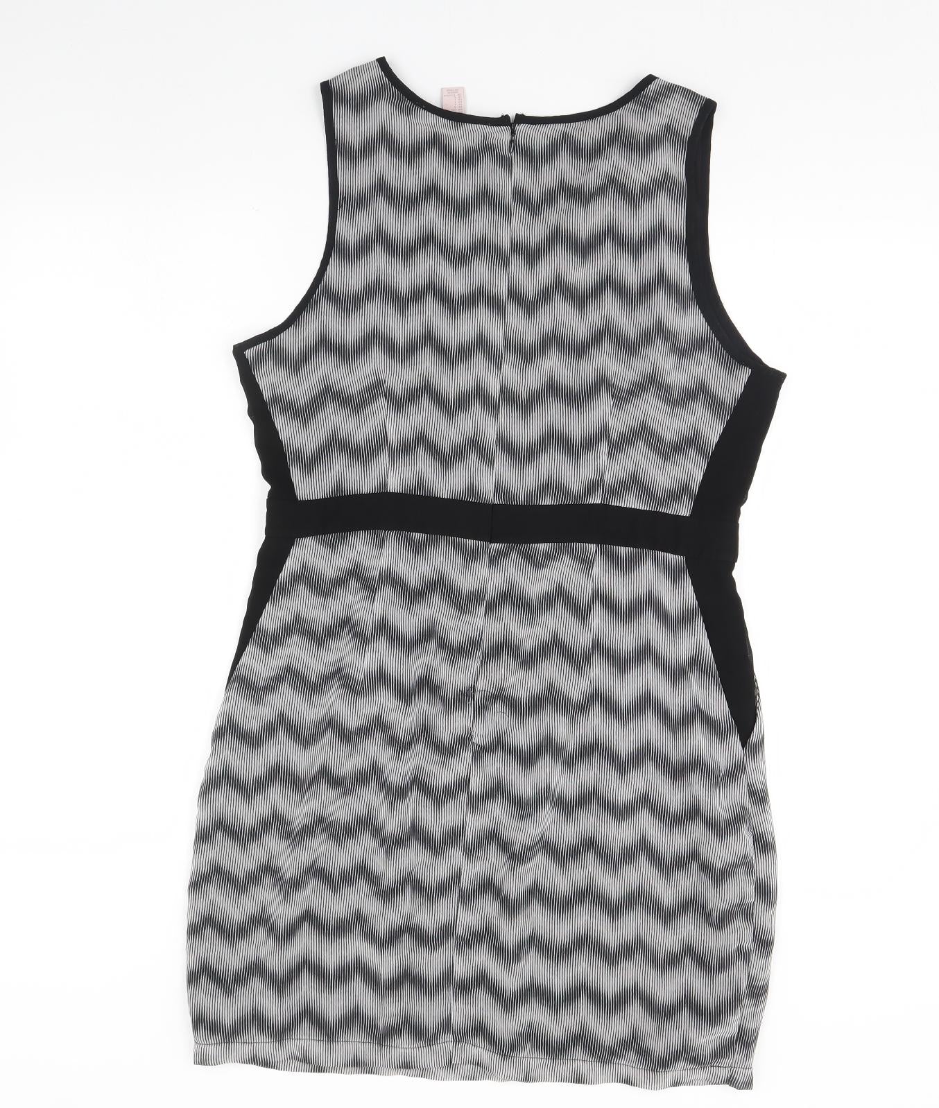 FOREVER 21 Womens Black Striped  Mini  Size L