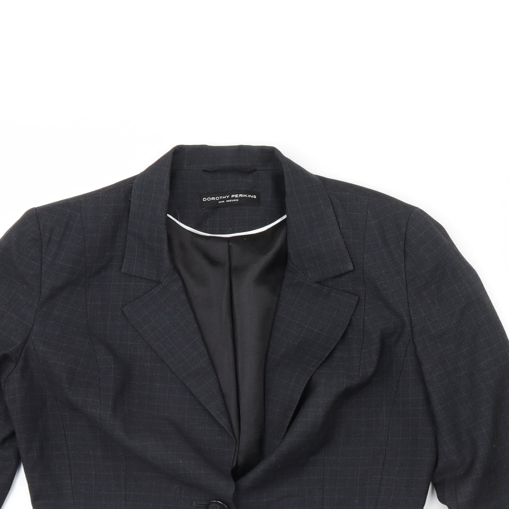 Dorothy Perkins Womens Black   Jacket Blazer Size 12  - Shoulder Pads